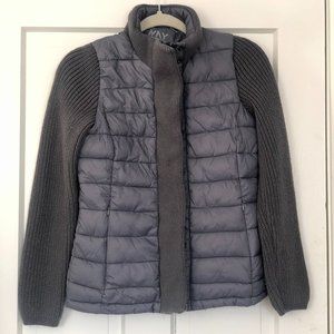 Marc New York Knit Sleeve Quilted Puffer Jacket